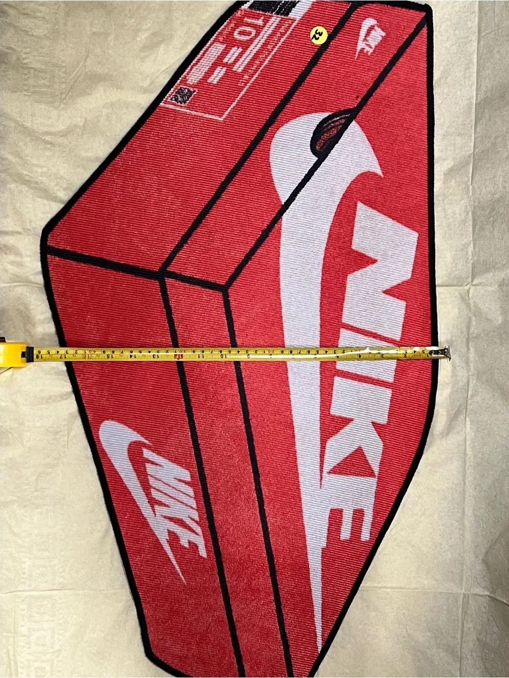 Nike Red and White Shoe Box Rug